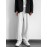 Men's Casual Fashion Pants, Versatile Solid Color, Polyester Fabric, Cropped Length