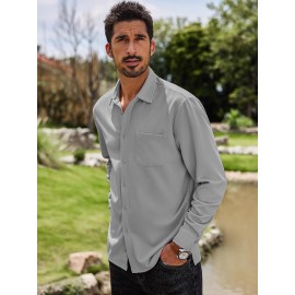 Men's Oxford Shirt Long Sleeve Dress Shirts Casual Button Down Shirts Regular Fit