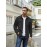 1pc Men'S Casual Polyester Shirting Jacket - Solid Color Long Sleeve Button Down Shacket with Pockets, Non-Stretch Knit Fabric, Regular Fit for Spring/Fall