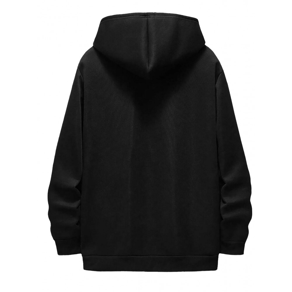 Trumpkin Halloween Graphic Hoodie, Cotton Blend Casual Knit Fabric, Regular Fit, Hooded Sweatshirt with Slight Stretch, with Pocket Detail, for Men'S Funny Retro Print Streetwear