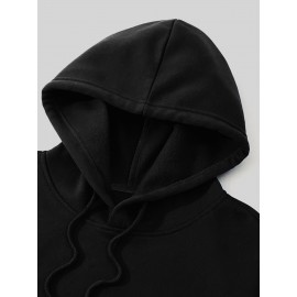 Men's Casual Hoodie, Spring/Autumn Fashion, Geometric Pattern, Knit Fabric, Regular Fit, Polyester, Stretchy, Crew Neck, 